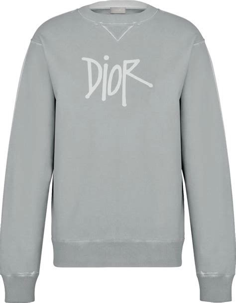 dior crewneck men|Dior grey fleece hoodie.